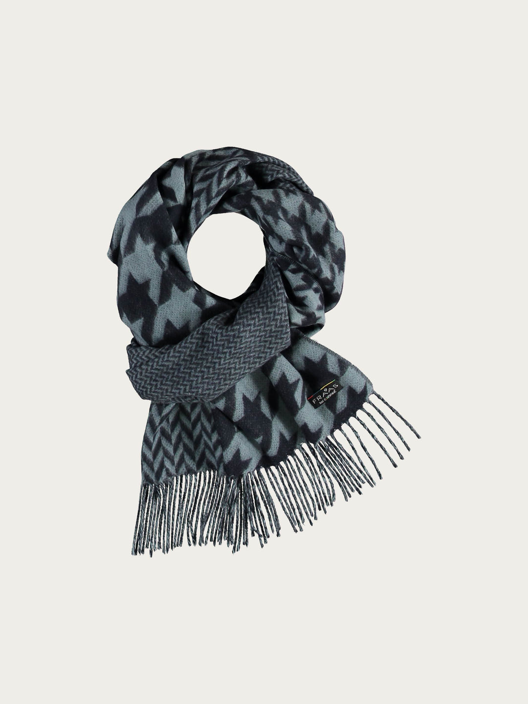 Cashmink-Schal mit Hahnentritt-Mix