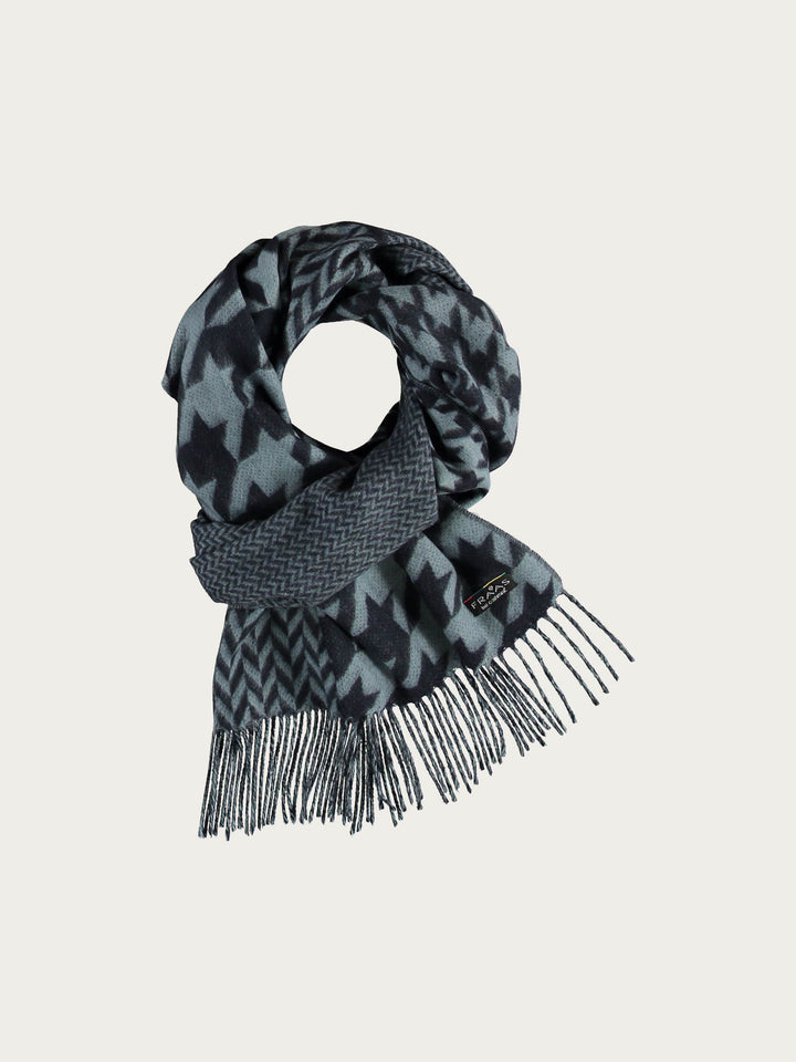 Cashmink-Schal mit Hahnentritt-Mix