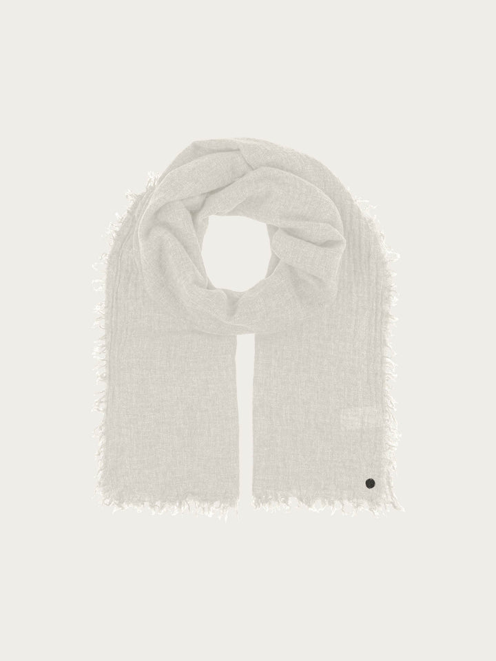 Einfarbige Wollstola mit Fransen