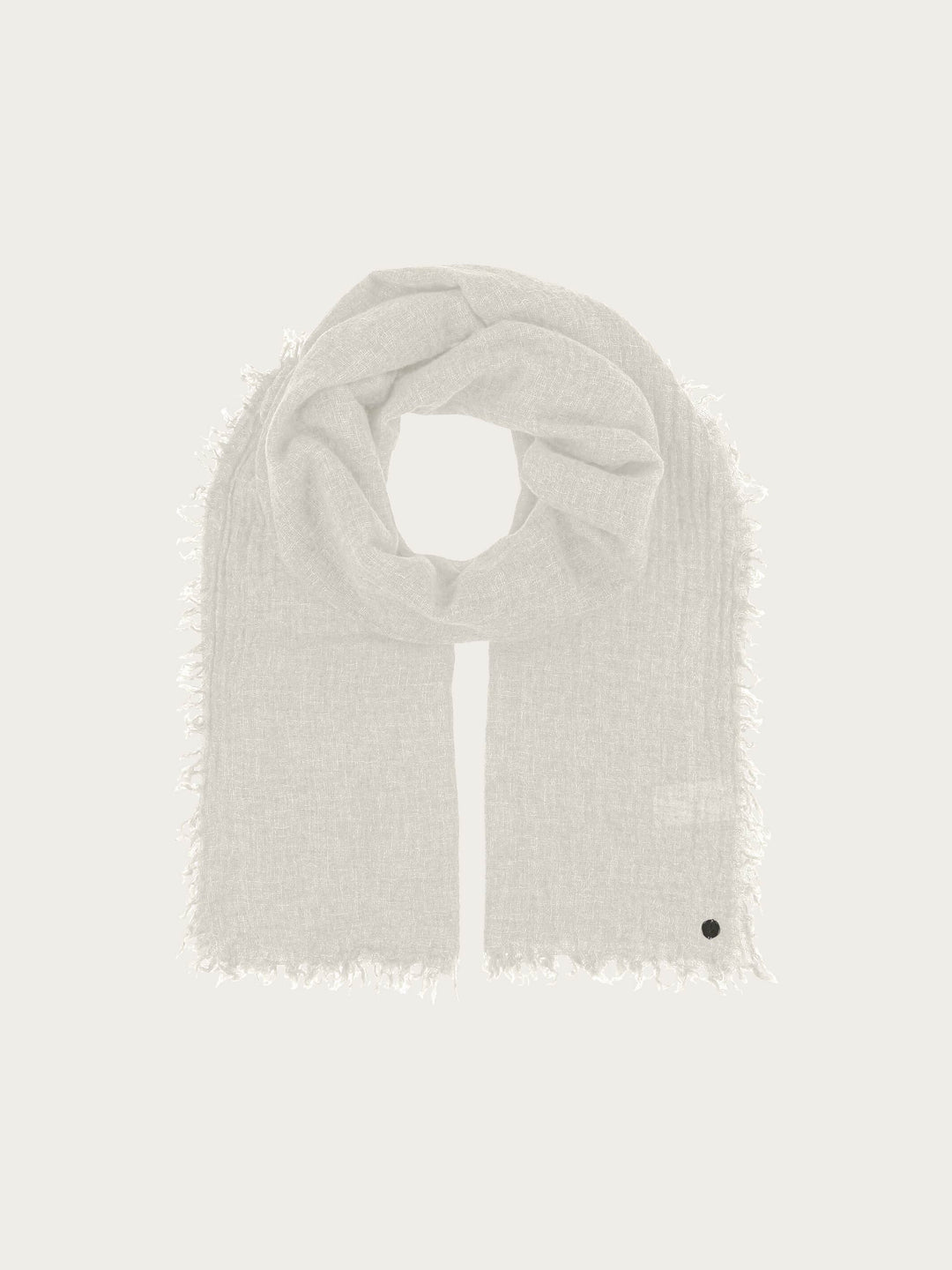 Einfarbige Wollstola mit Fransen