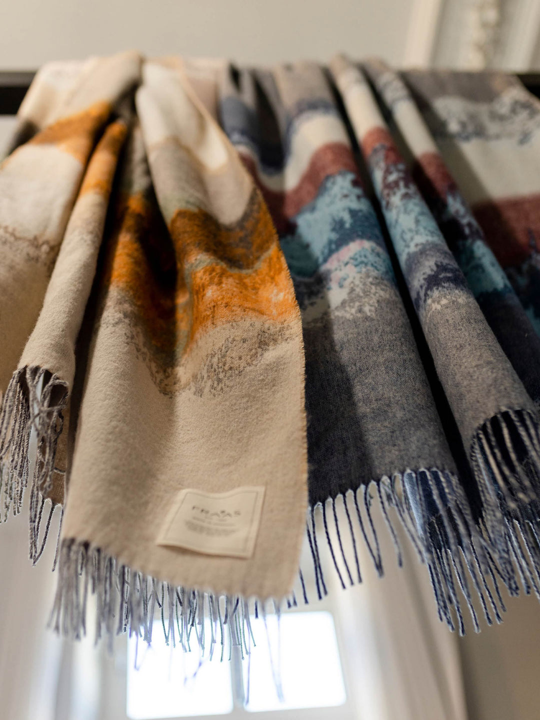 Cashmink-Decke mit Aquarell-Design - Made in Germany