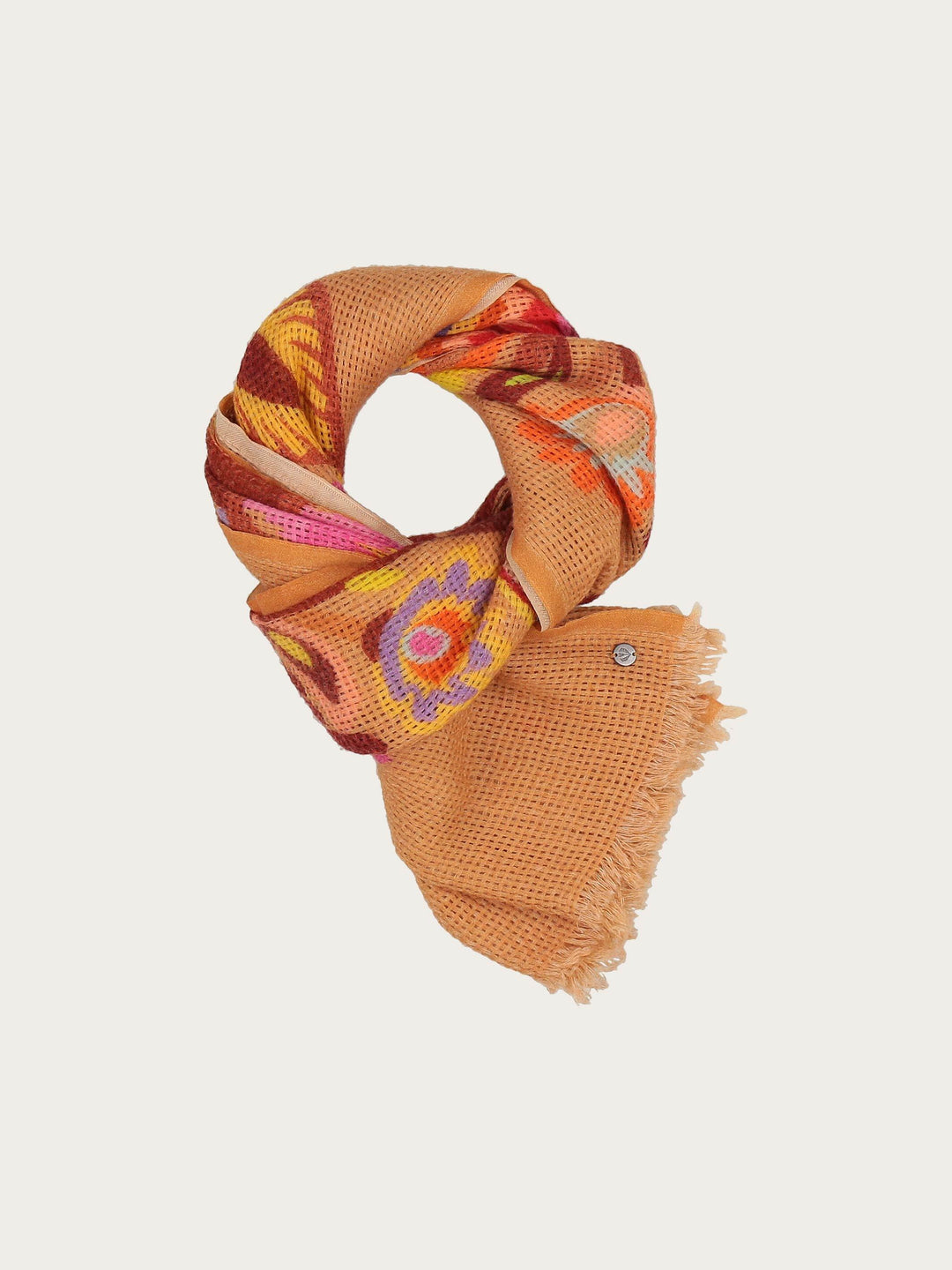 Geblümte Stola mit Lochmuster