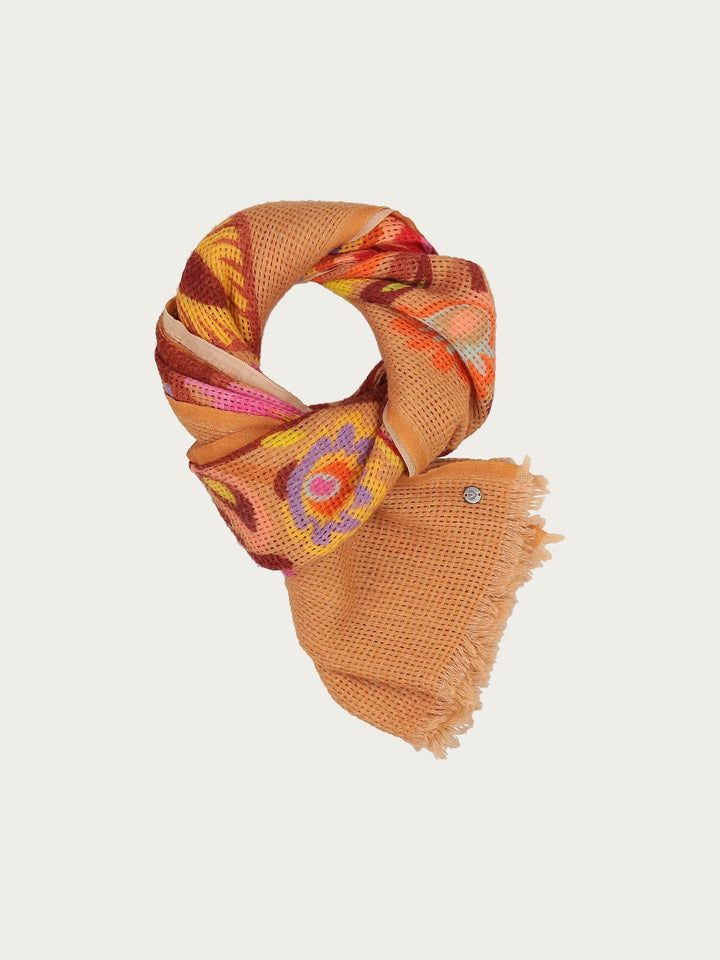 Geblümte Stola mit Lochmuster