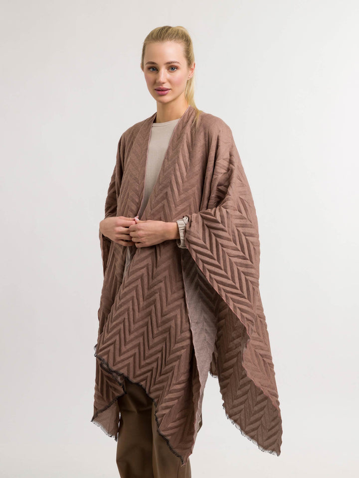 Plissierter Damen Poncho
