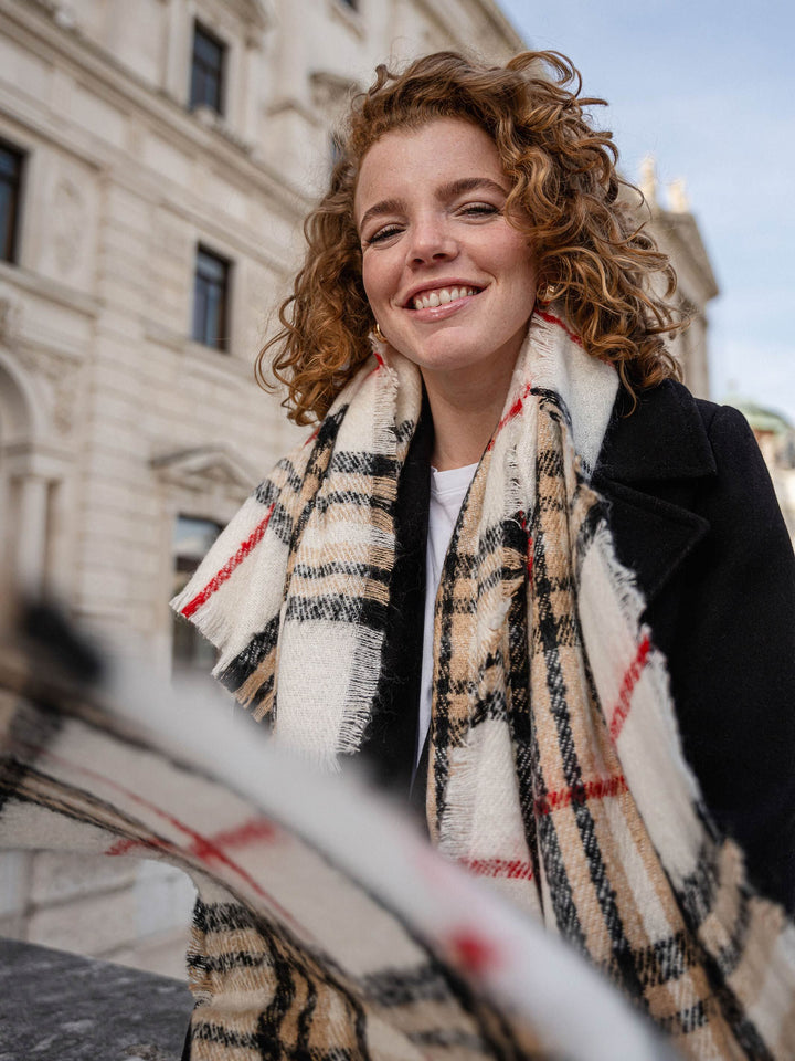 Cashmink-Stola mit FRAAS Plaid Karo