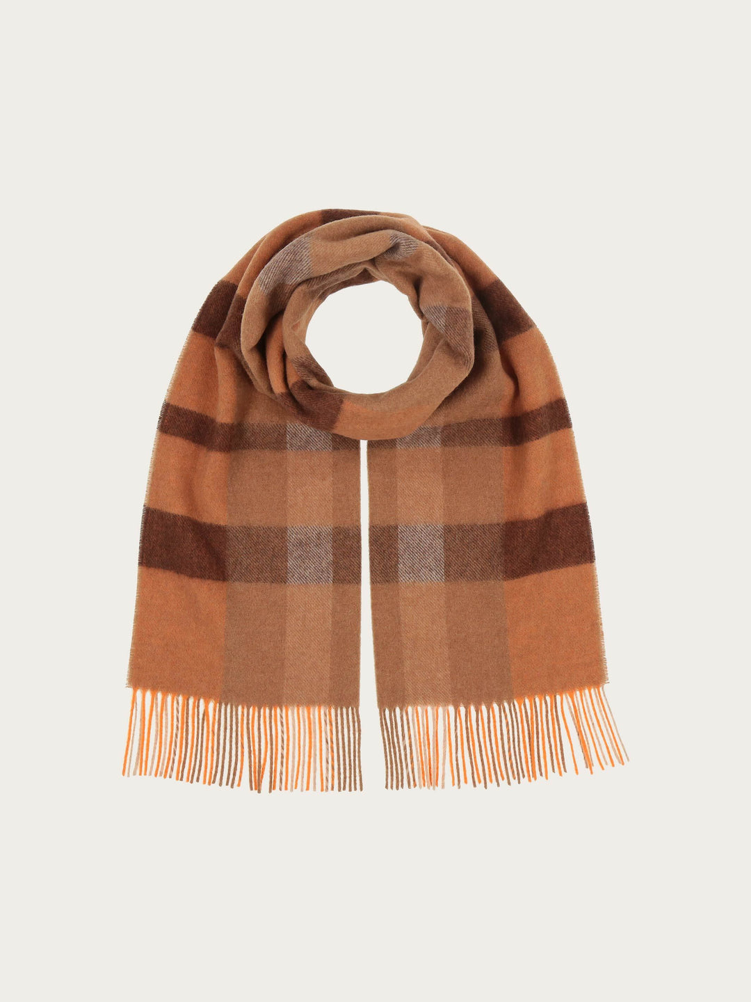 Sustainability Edition - Schal mit Box-Karo in Wollmischung