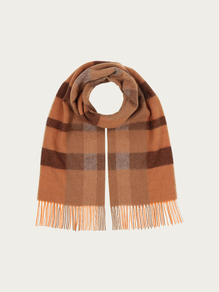 Sustainability Edition - Schal mit Box-Karo in Wollmischung