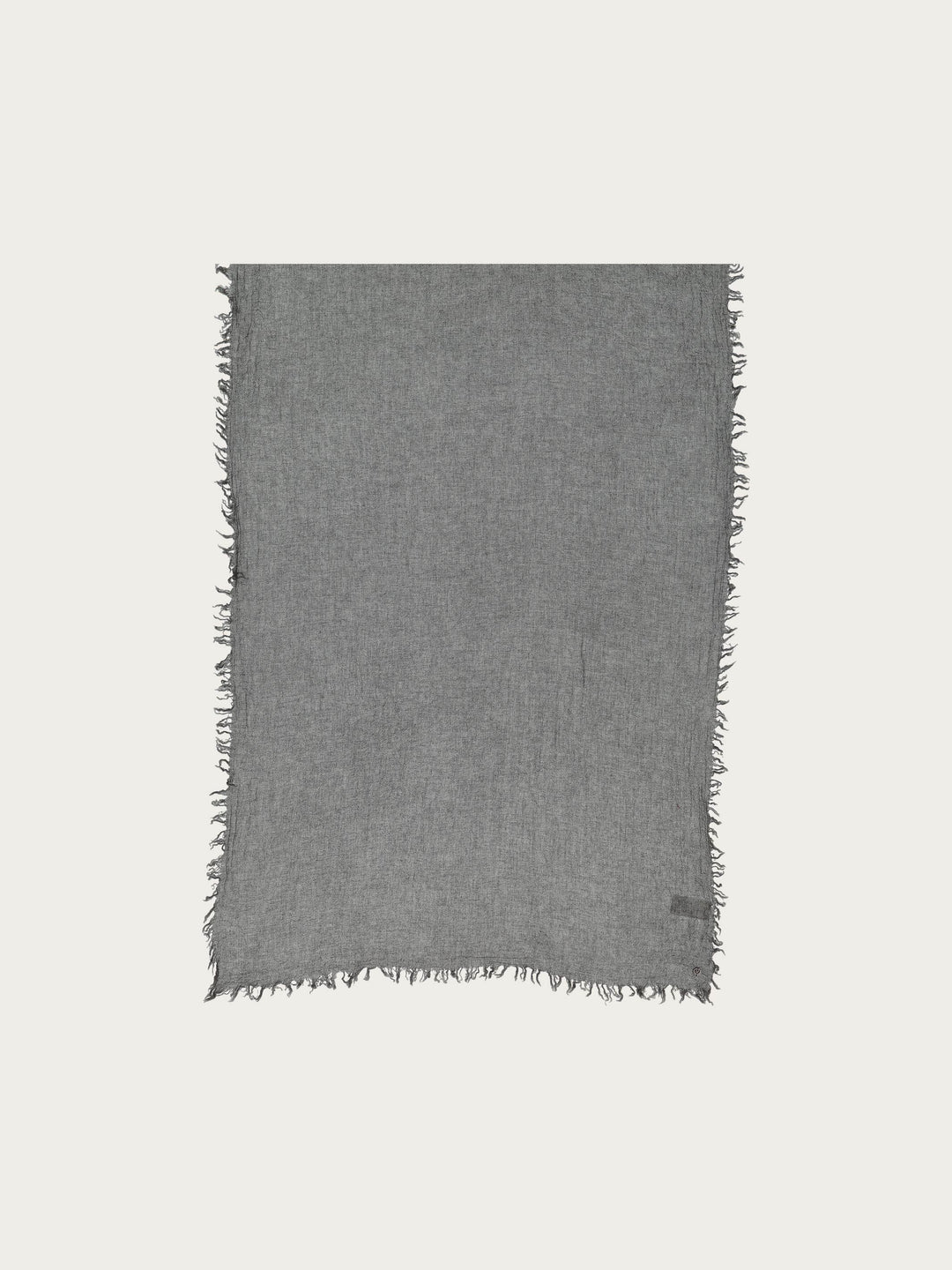 Einfarbige Wollstola mit Fransen