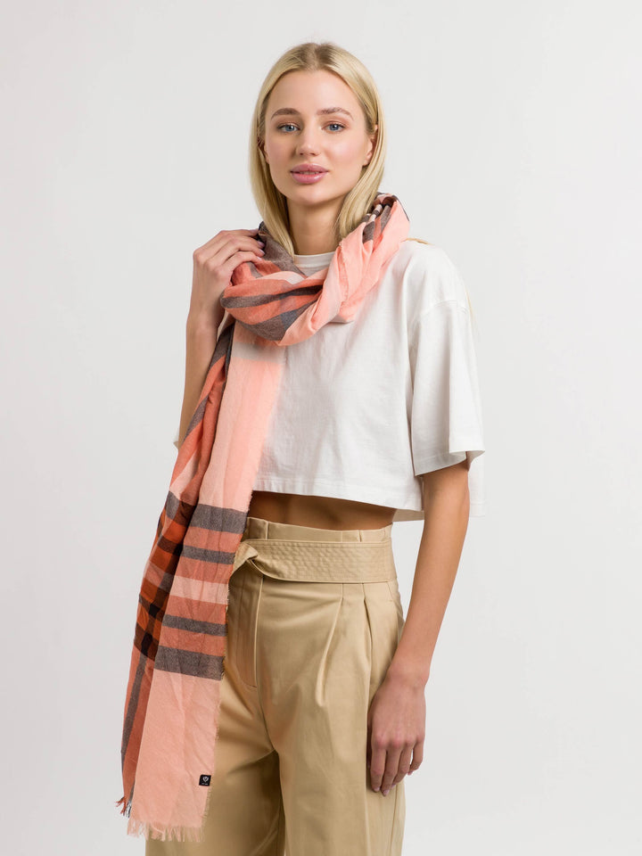 Sustainability Edition - Leichte Stola mit FRAAS Plaid Karo