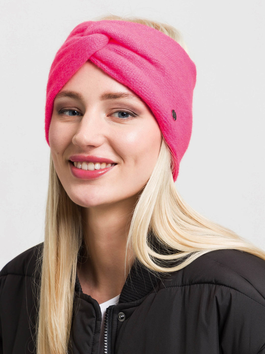 Breites Strickstirnband in Wollmischung