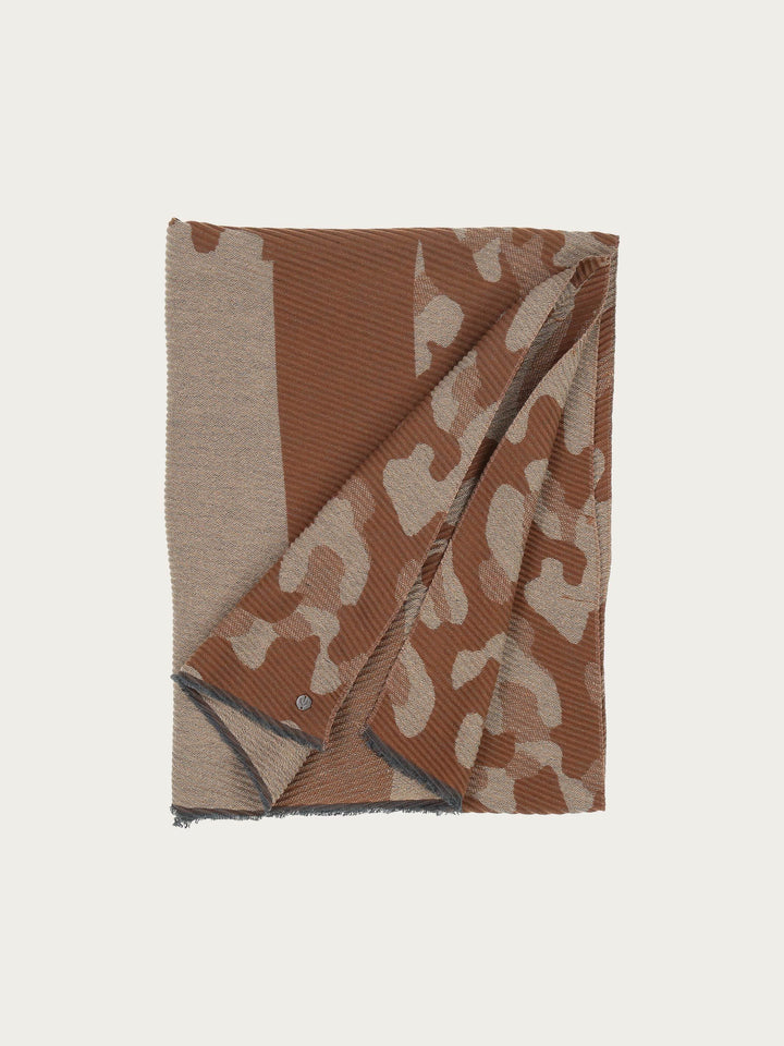 Plissee-Schal mit Animal-Design