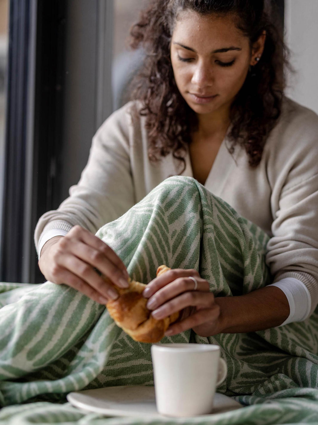 Sustainability Edition - Decke mit Blätter-Design - Made in Germany