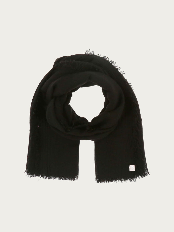 Einfarbige Stola in Seide-Wolle-Mischung