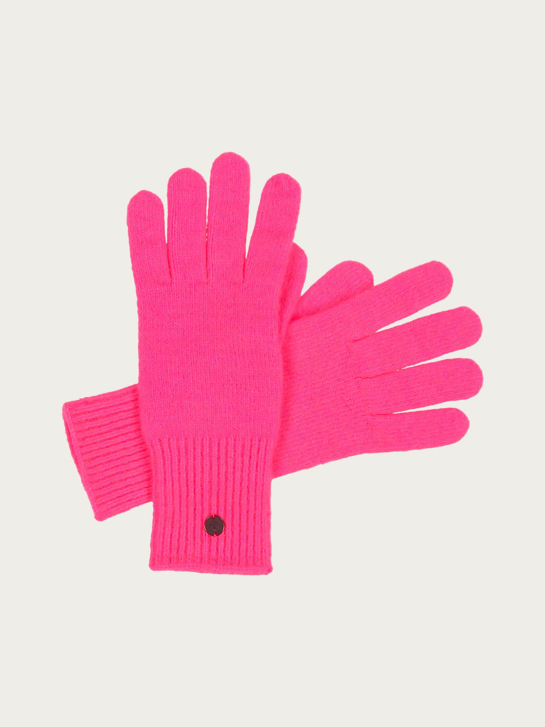 Einfarbige Strickhandschuhe in Wollmischung