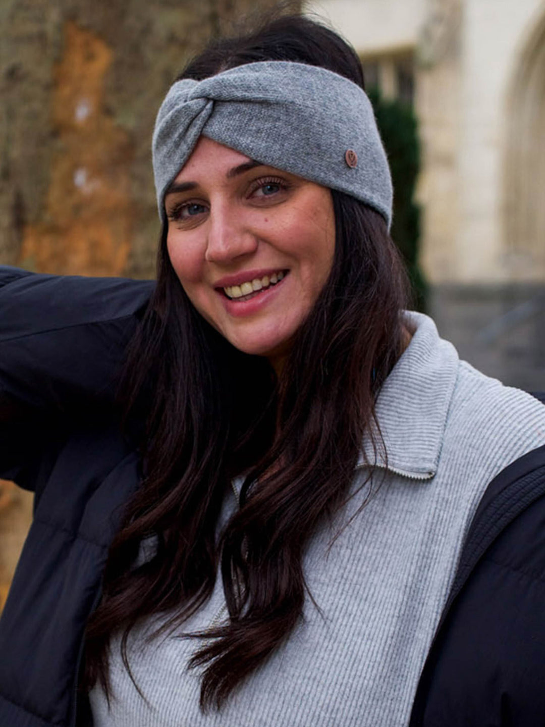 Strickstirnband aus reinem Kaschmir