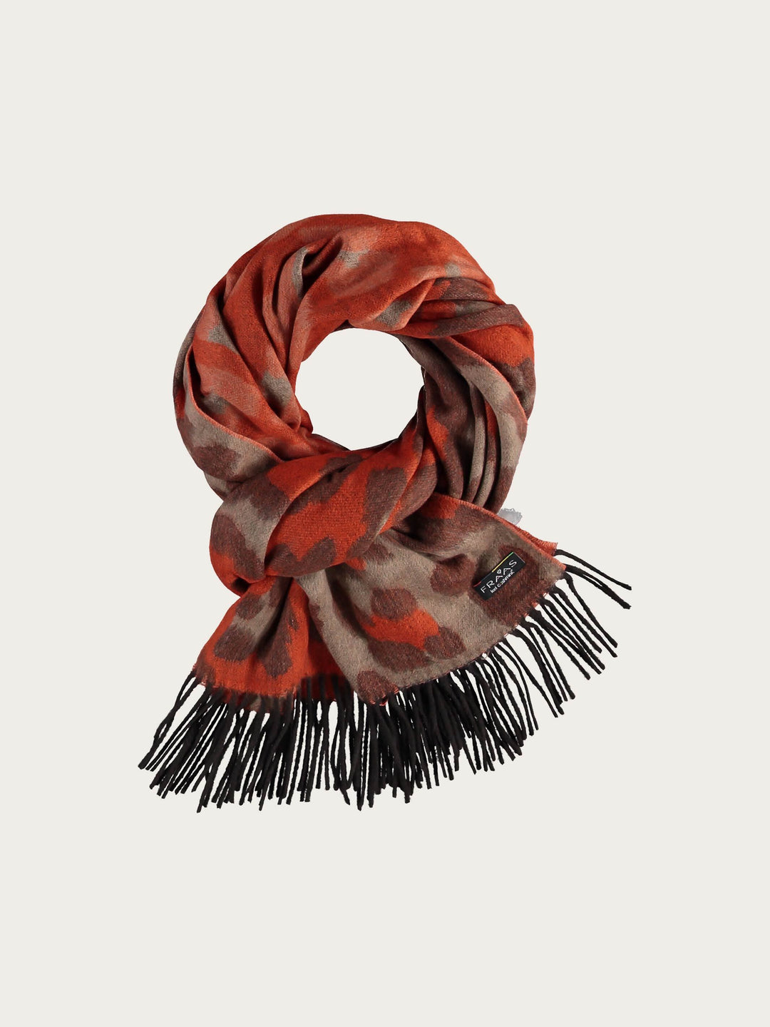 Zweifarbiger Cashmink-Schal mit Leo-Design