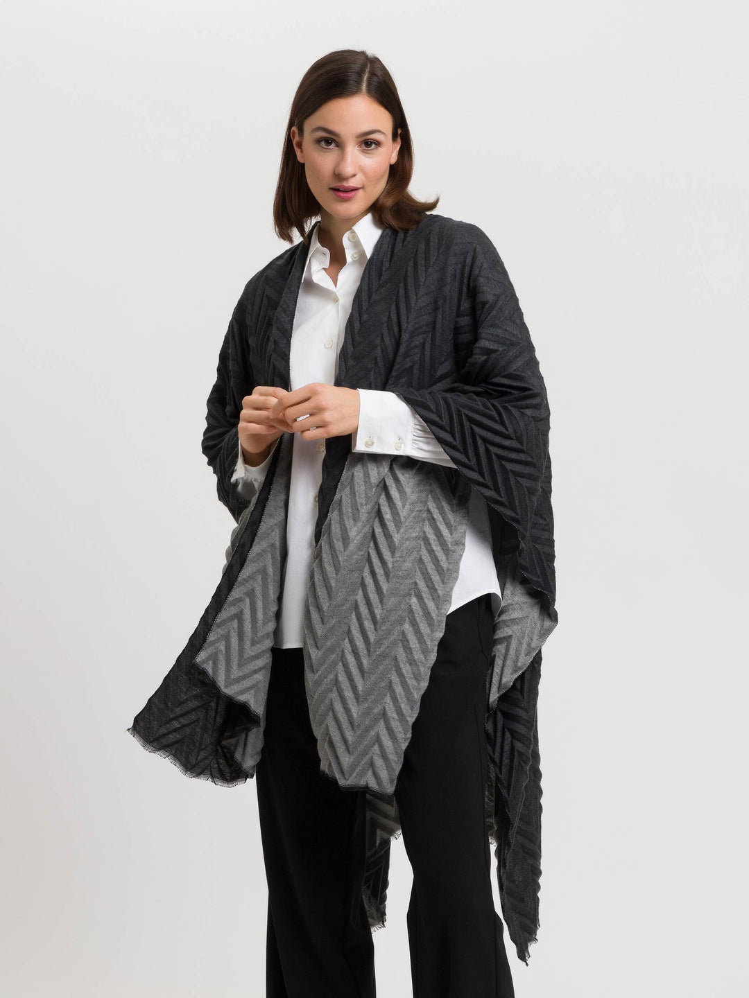 Plissierter Damen Poncho
