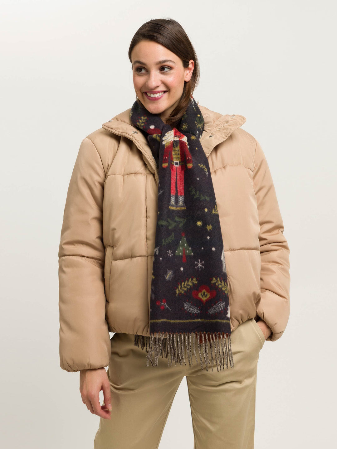 Cashmink-Schal mit Weihnachts-Design