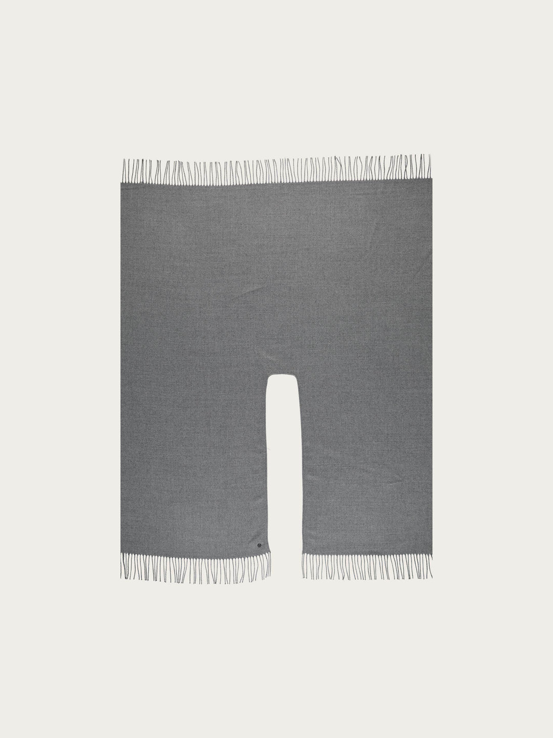 Einfarbiger Poncho aus reinem Polyacryl