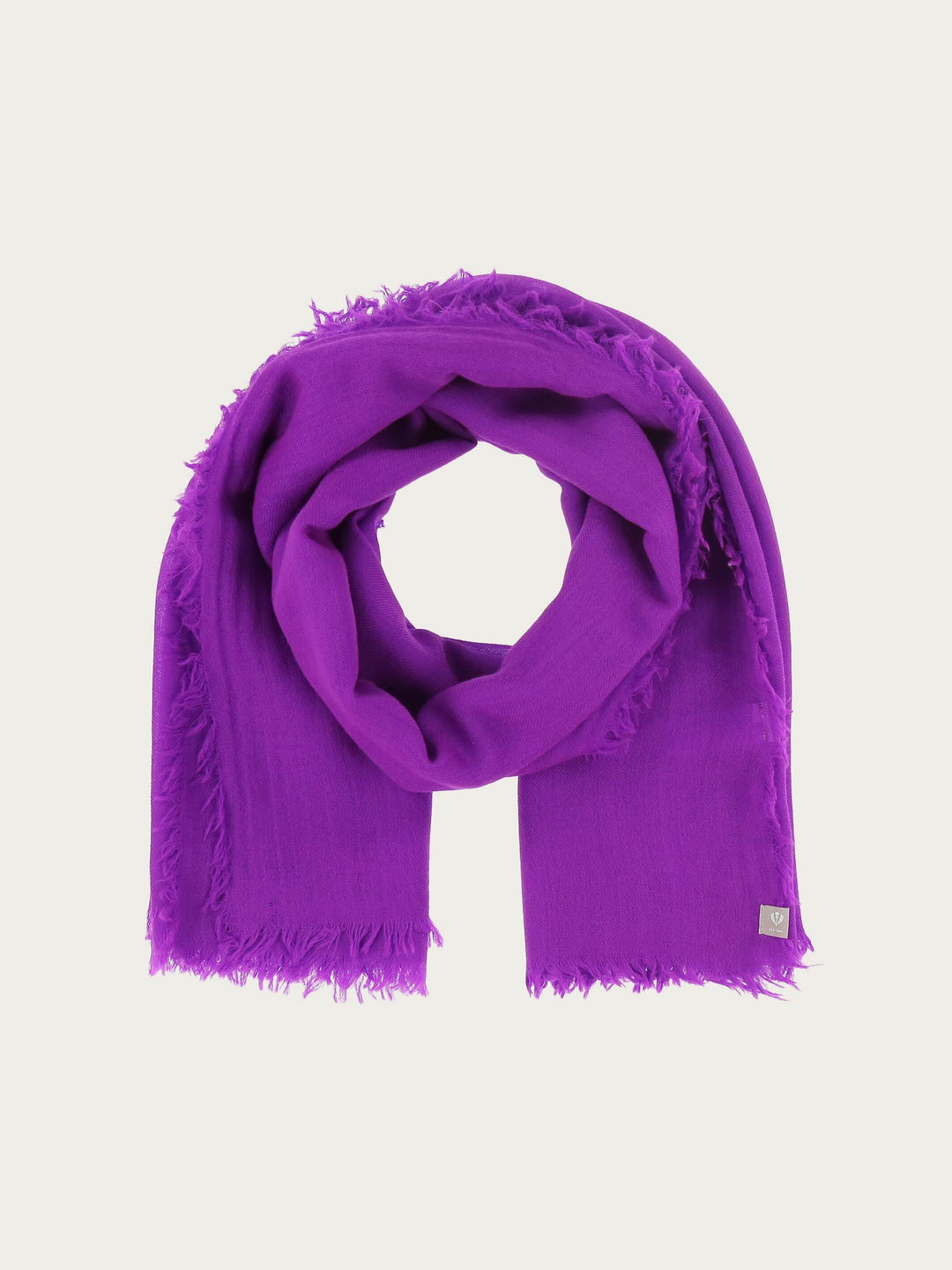 Einfarbige Stola in Seide-Wolle-Mischung