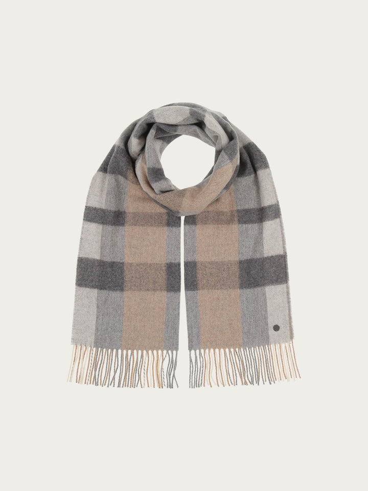 Sustainability Edition - Schal mit Box-Karo in Wollmischung