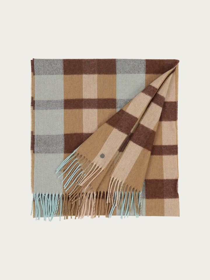 Sustainability Edition - Schal mit Box-Karo in Wollmischung