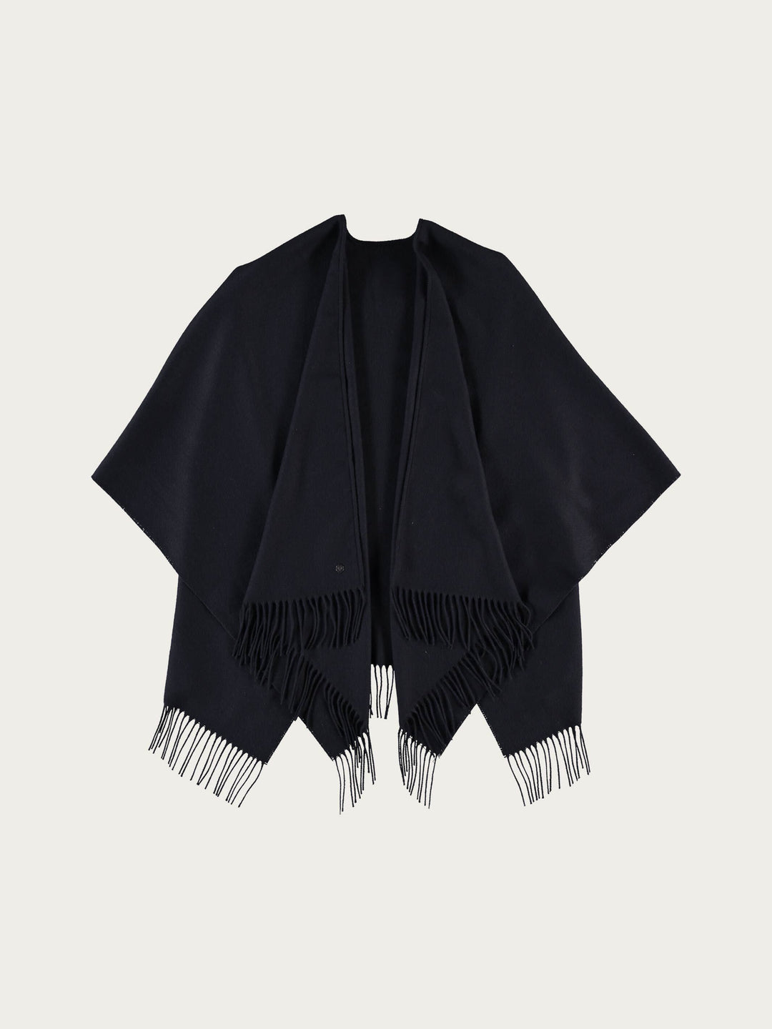 Einfarbiger Poncho aus reinem Polyacryl
