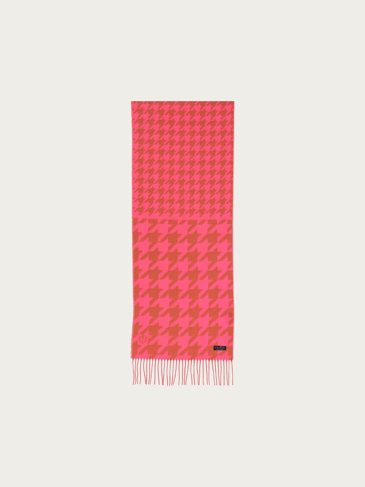 Cashmink-Schal mit Hahnentritt-Mix