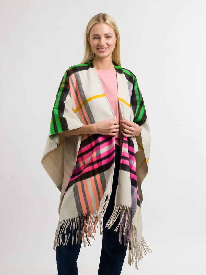 Wendbarer Poncho FRAAS Plaid Karo / Uni