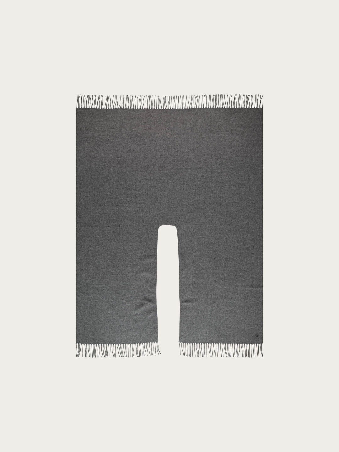 Einfarbiger Poncho aus reinem Polyacryl