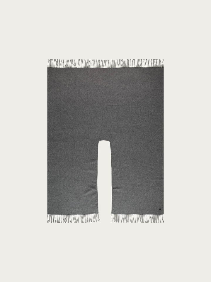 Einfarbiger Poncho aus reinem Polyacryl