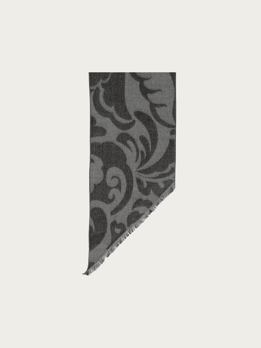 Cashmink-Schal mit Ranken-Design und Bias Cut