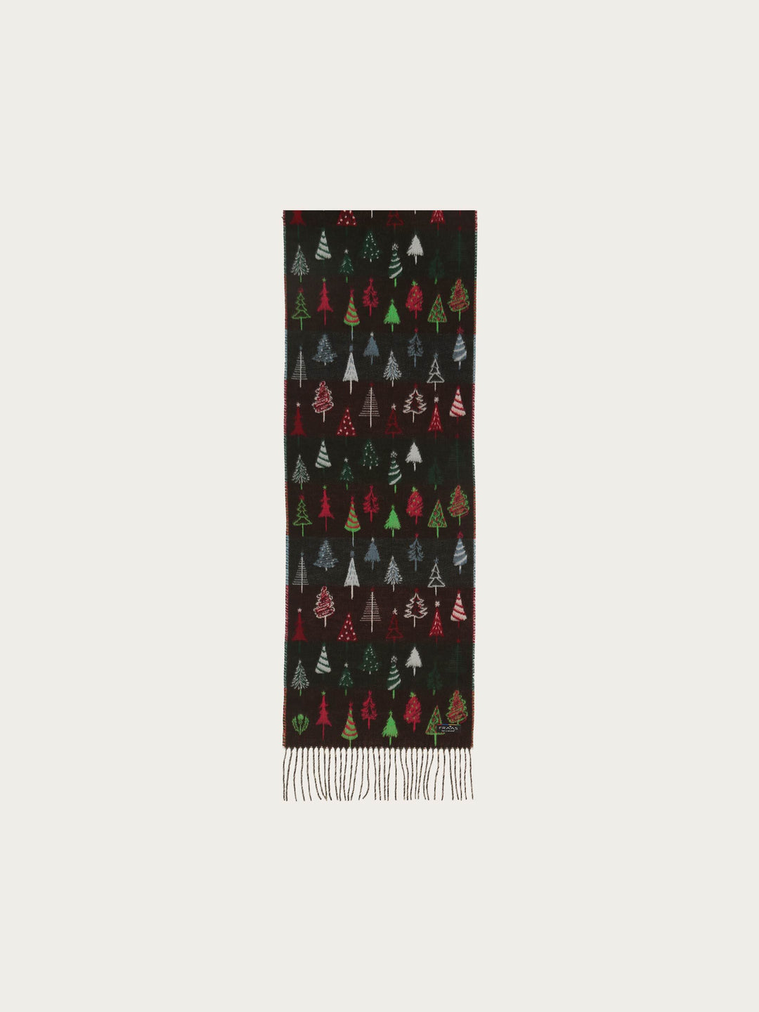 Cashmink-Schal mit Weihnachtsbaum-Design