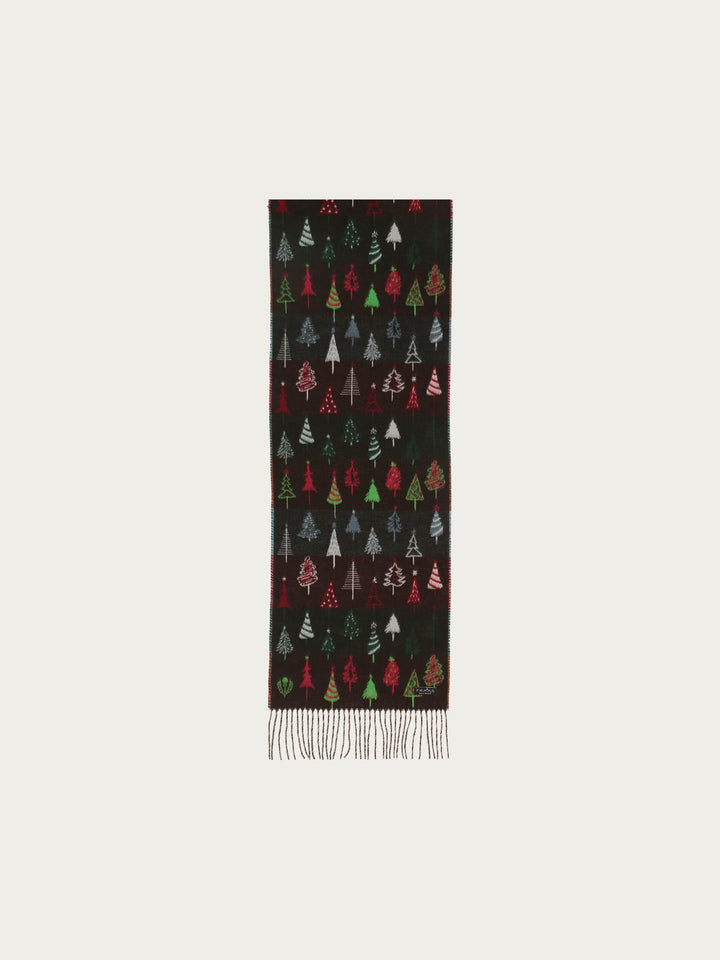 Cashmink-Schal mit Weihnachtsbaum-Design