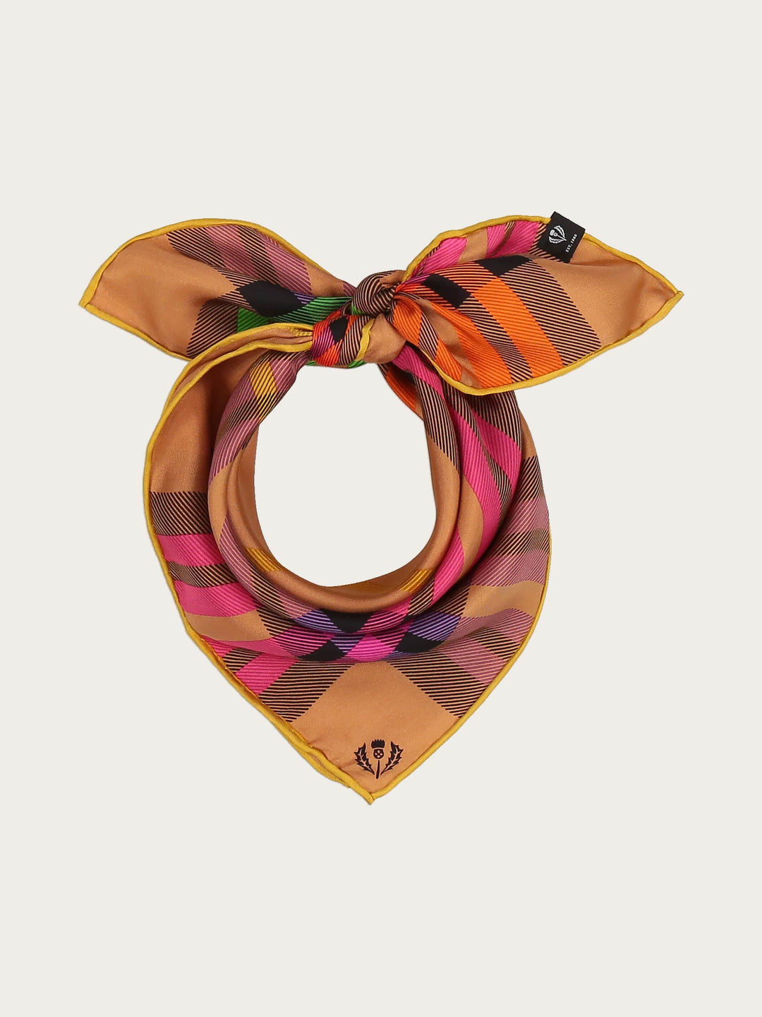 Nickituch mit FRAAS Plaid Karo aus reiner Seide