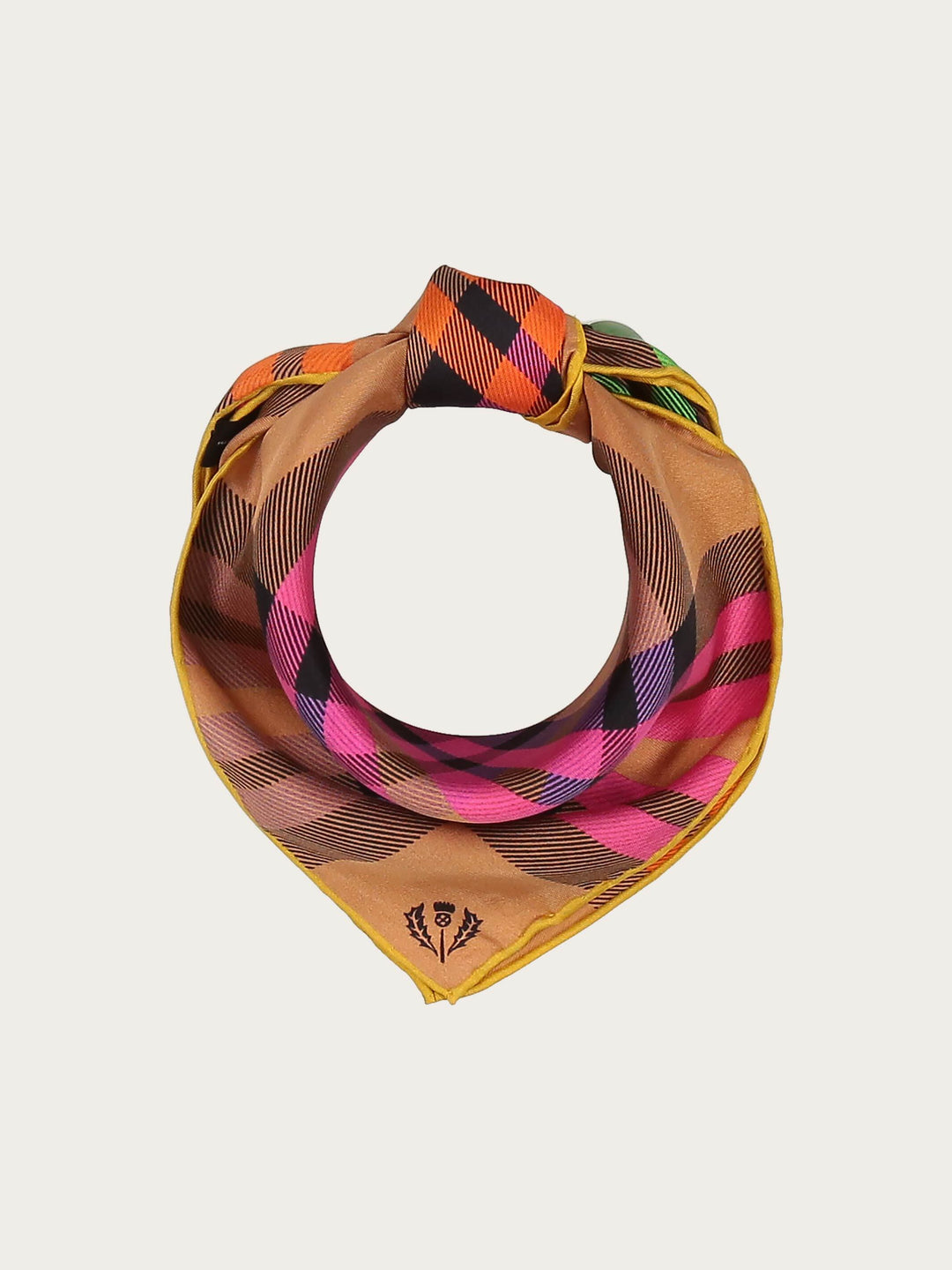 Nickituch mit FRAAS Plaid Karo aus reiner Seide