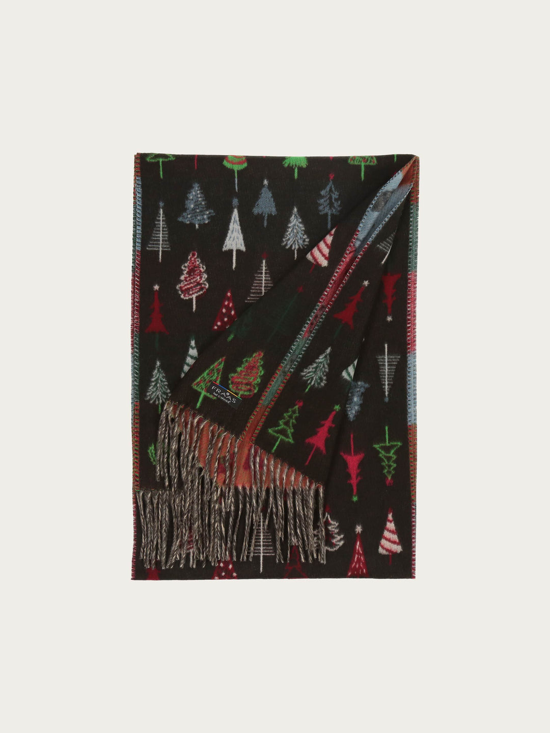 Cashmink-Schal mit Weihnachtsbaum-Design