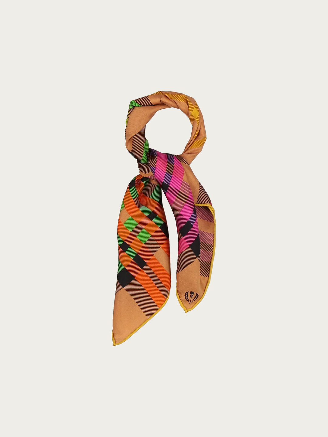 Nickituch mit FRAAS Plaid Karo aus reiner Seide