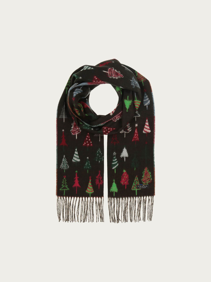 Cashmink-Schal mit Weihnachtsbaum-Design