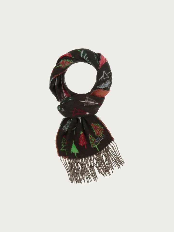 Cashmink-Schal mit Weihnachtsbaum-Design