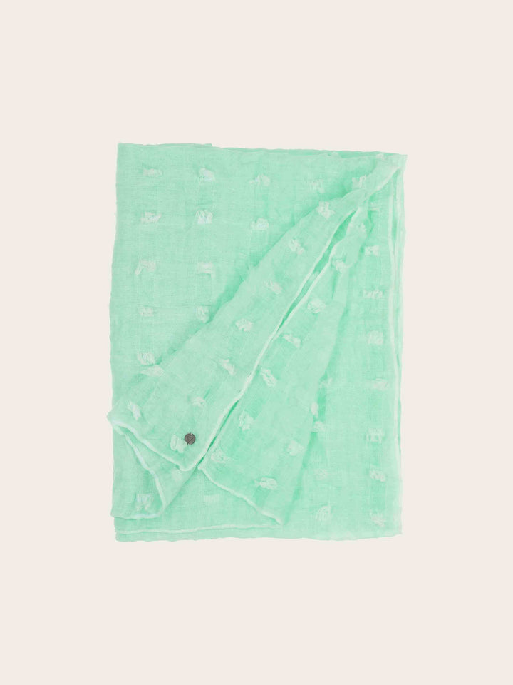 Fil Coupé Stola mit Quadraten