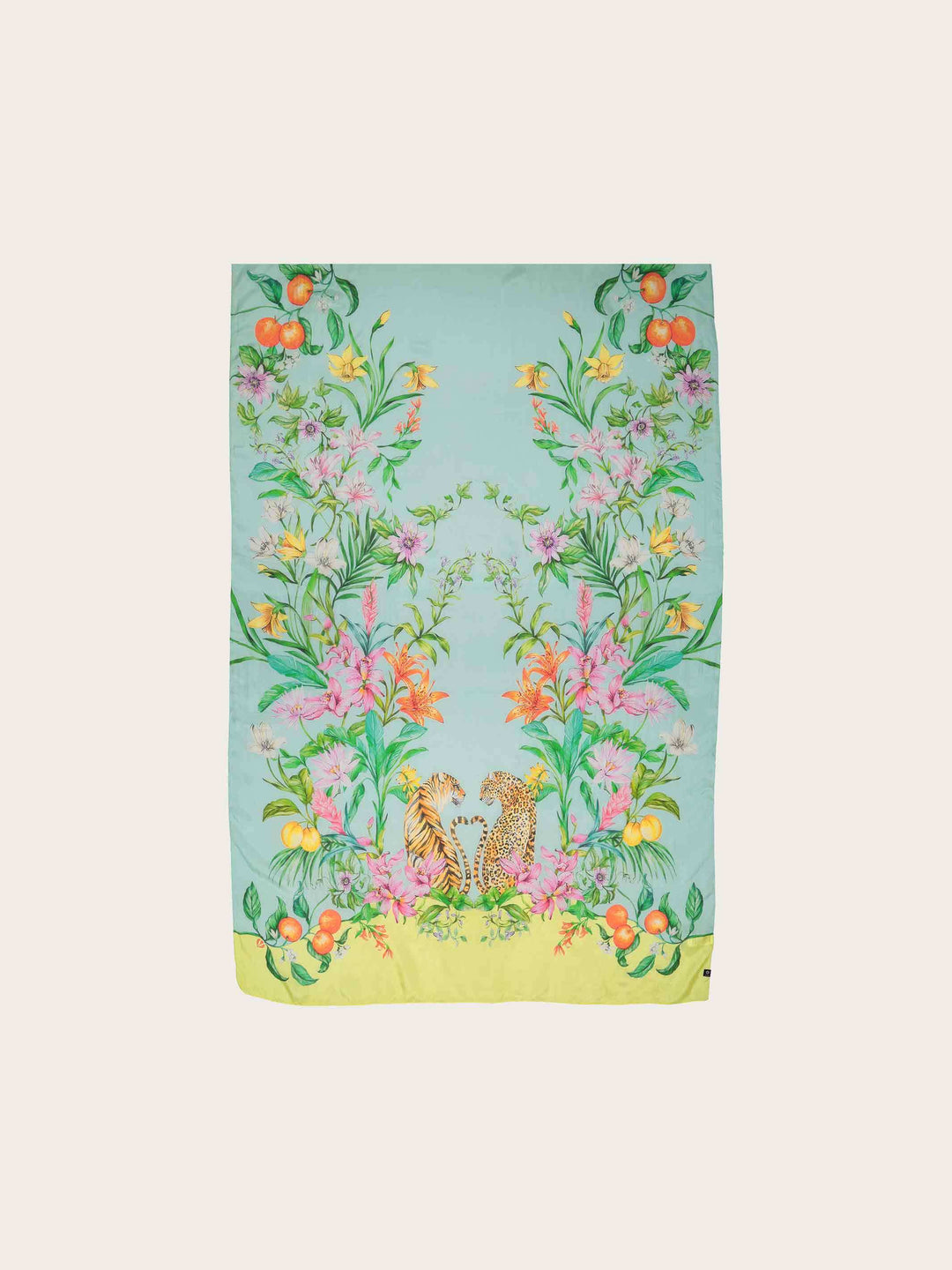 XL Seiden-Stola mit Dschungel Design