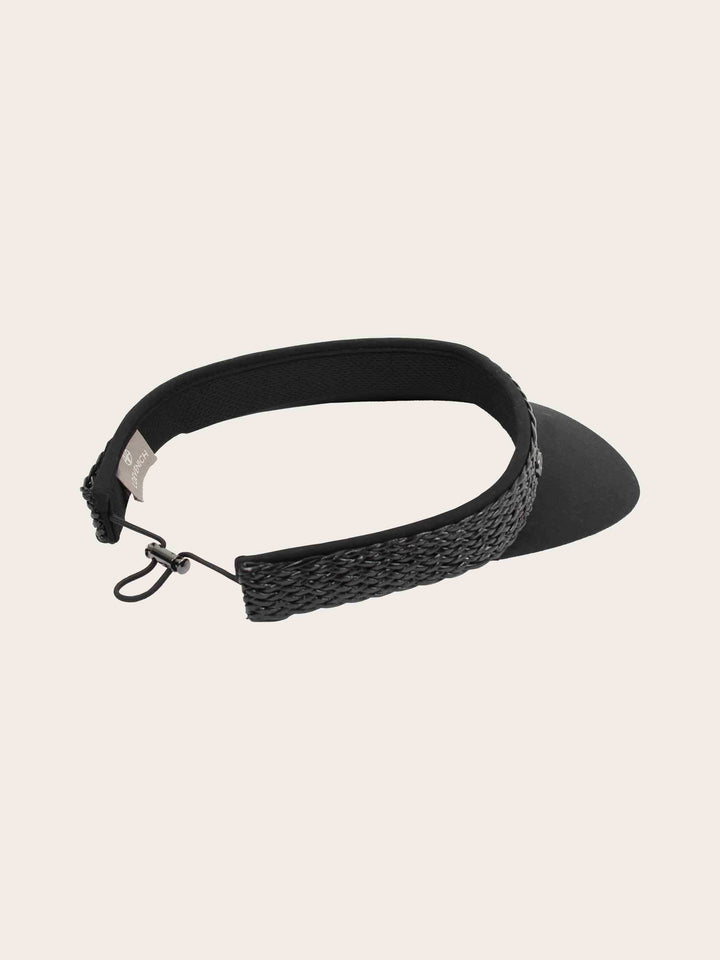 Loevenich Visor aus Baumwolle mit geflochtenem Kunstlederband