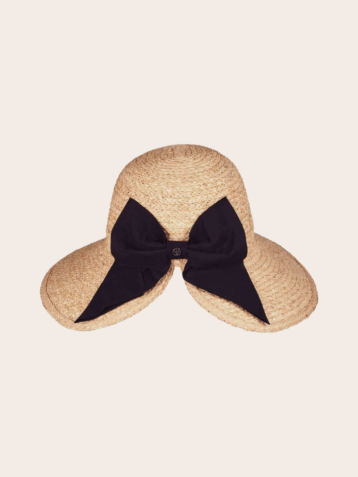 Stylischer Loevenich Strohhut mit großer Schleife