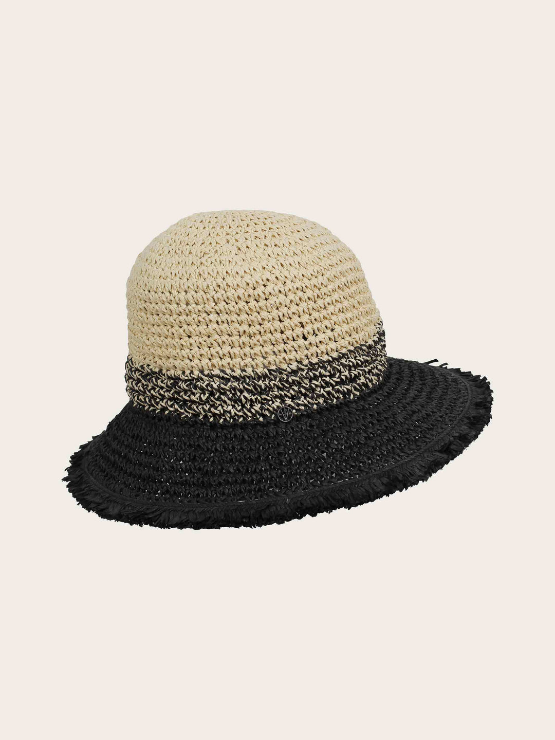 Zweifarbiger Loevenich Glockenhut mit ausgefransten Kanten