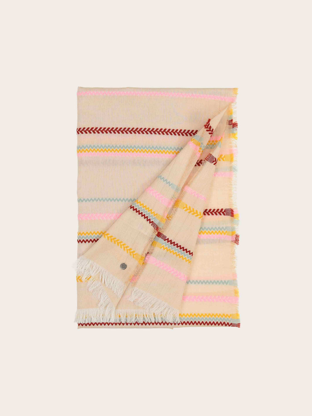 Gestreifter Schal in Baumwollmischung