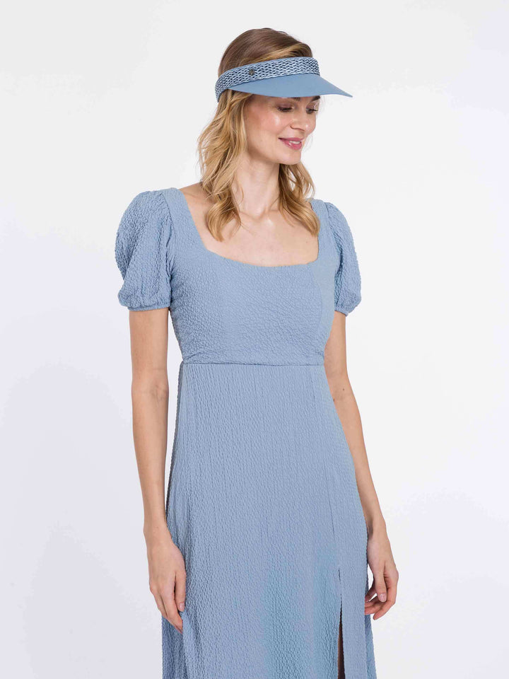 Loevenich Visor aus Baumwolle mit geflochtenem Kunstlederband