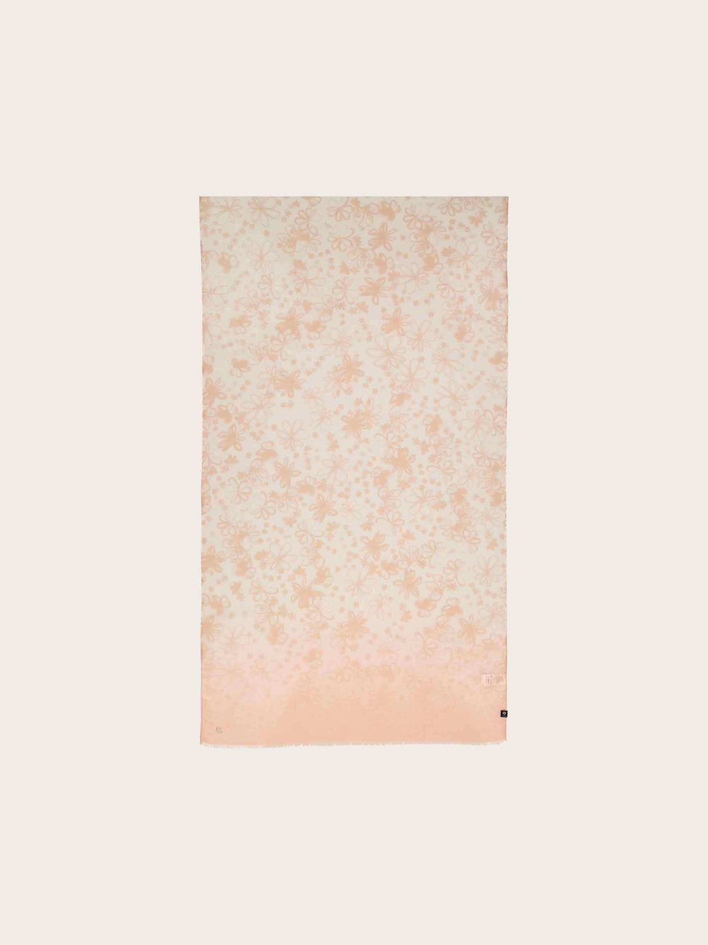 Schal mit Blümchen-Design und Farbverlauf