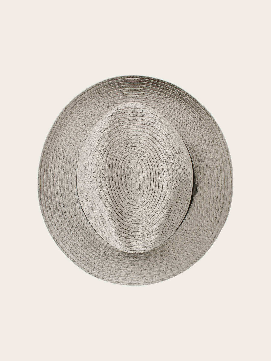 Einfarbiger bugatti Sommer-Fedora mit Leder-Hutband