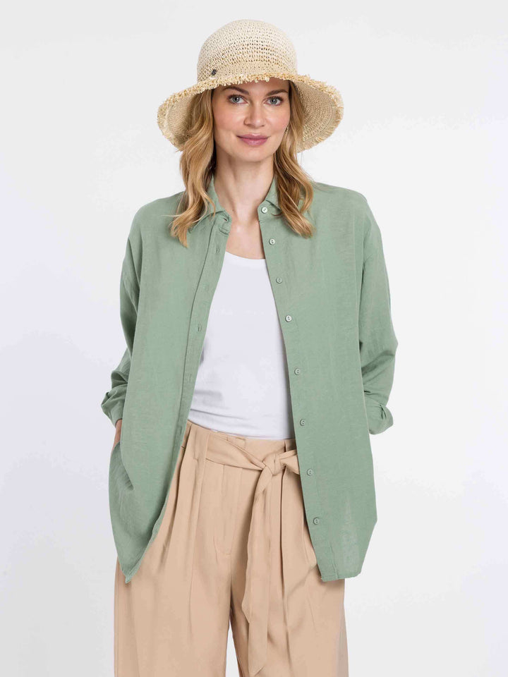 Zweifarbiger Loevenich Glockenhut mit ausgefransten Kanten